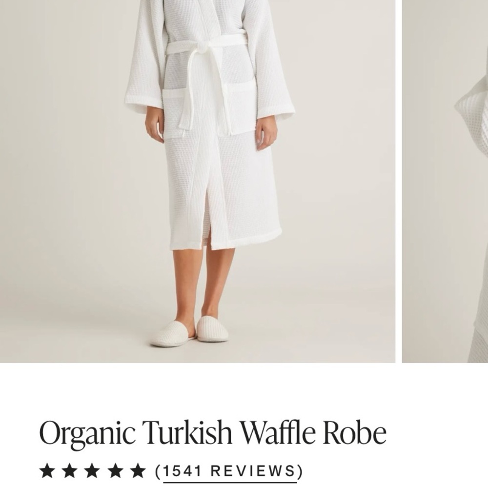 Quince - Organic Turkish Waffle Robe - EUC